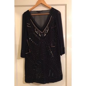 French Connection beaded cocktail dress